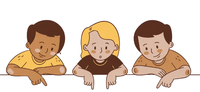 Children happily guiding to family testimonials